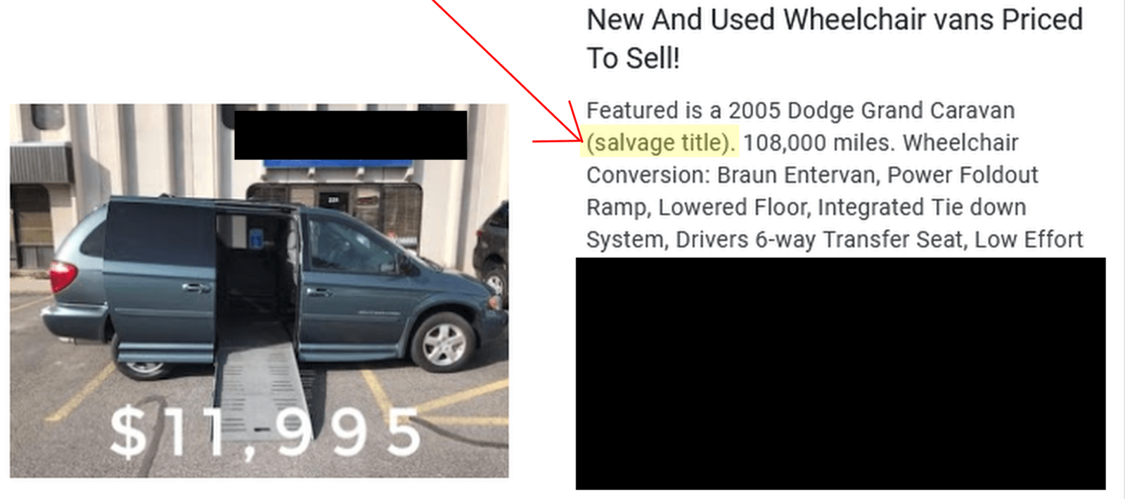 Should I Purchase a Salvage Title Wheelchair Accessible Van